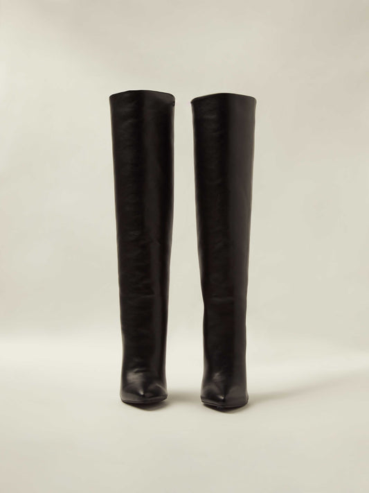 Leather Knee Hight Boots