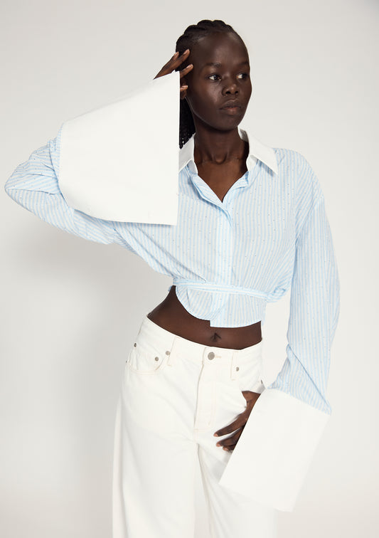 Phobe Sparkle Shirt Blue